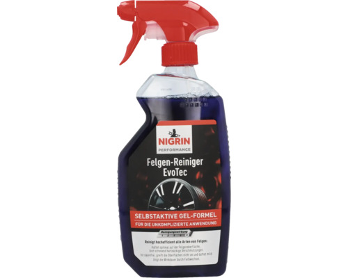 NIGRIN Felgenreiniger EvoTec 500ml Spray, Selbstaktive Gel-Formel