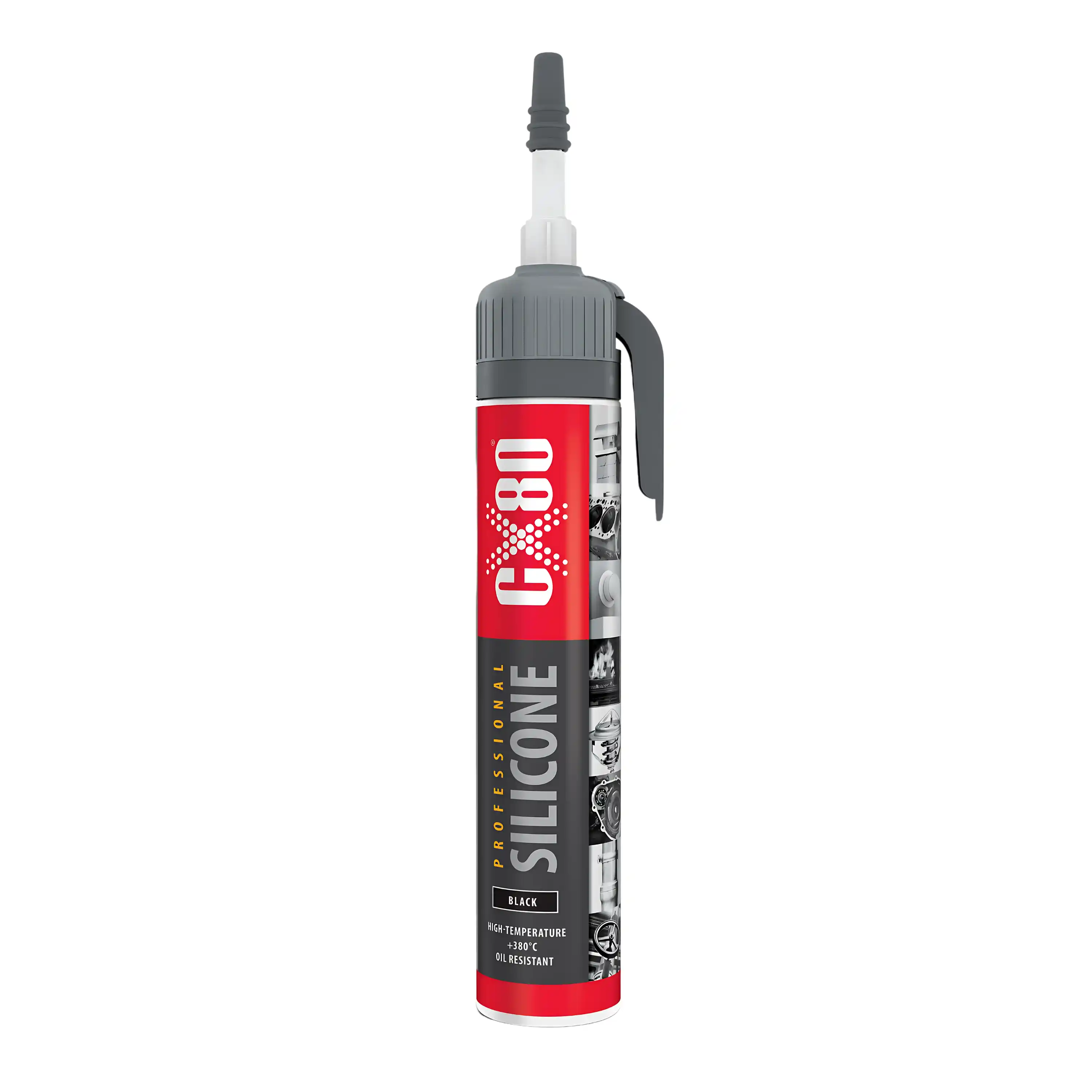 CX80 Hochtemperatur Silikondichtung 210g Schwarz +380°C