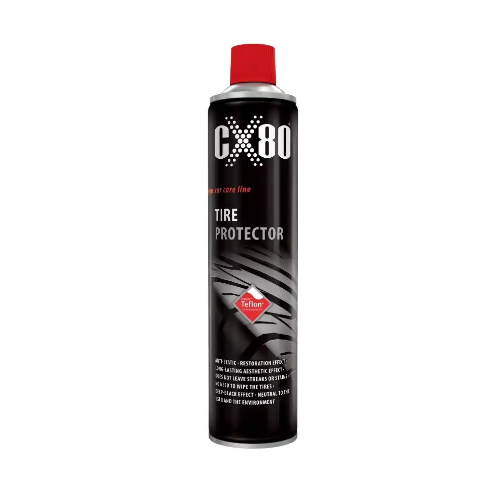 CX80 Teflon Reifenschutzspray 600ml Reifenpflege PTFE Glanzspray für Reifen