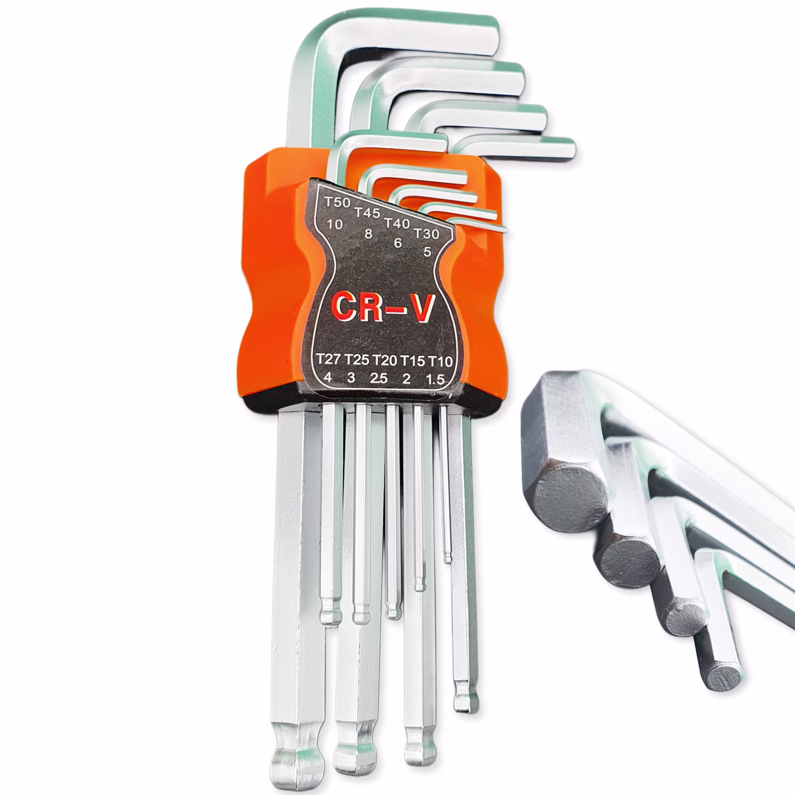 Sechskant Innensechskant Winkelschlüssel Set 9-teilig, 1,5mm - 10mm mit Kugelkopf HEX
