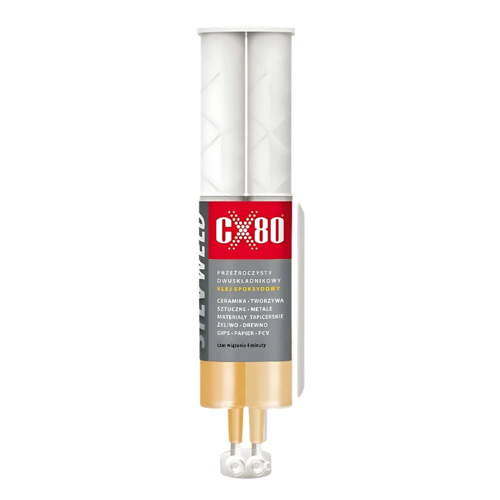 CX80 SILV WELD 2K Epoxidkleber transparent 24ml, hitzebeständiger 2-Komponenten-Klebstoff
