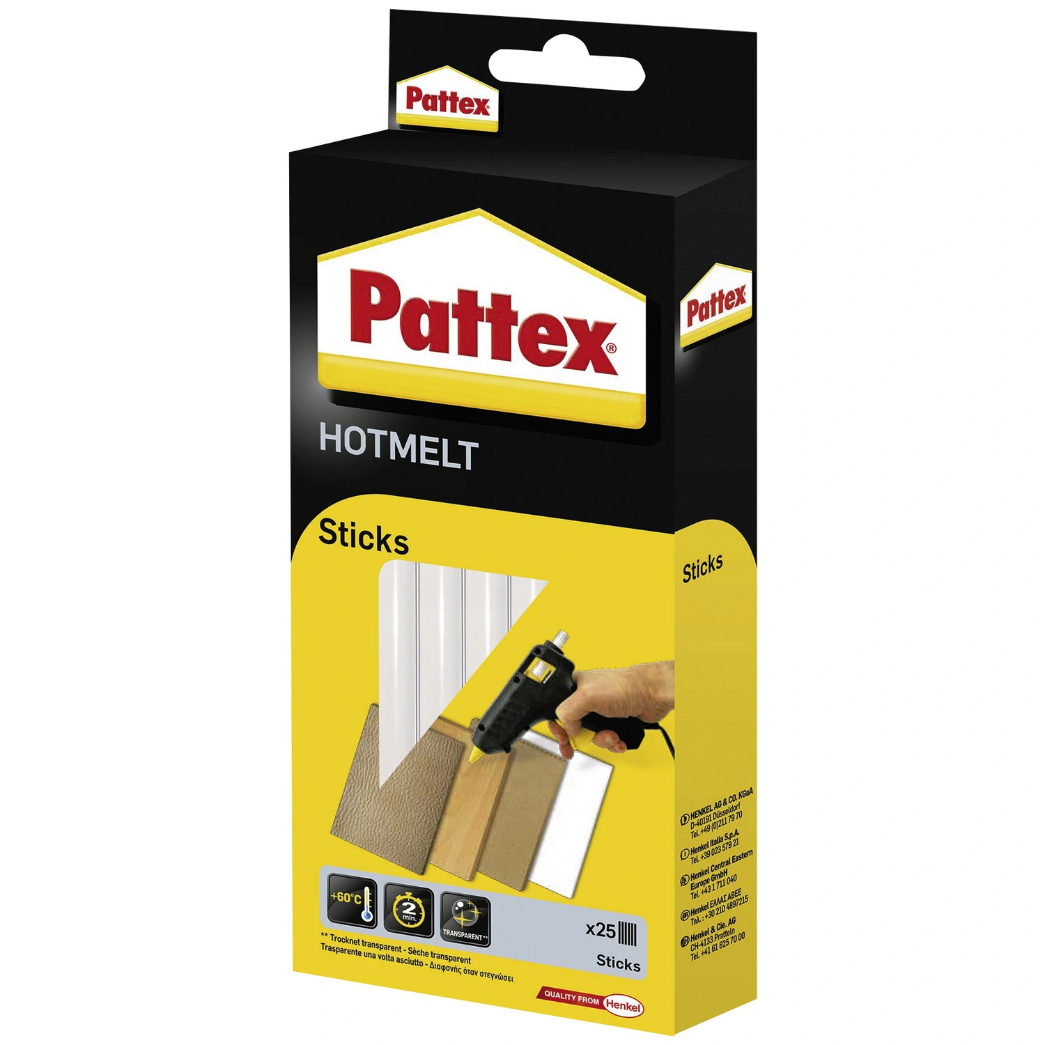 Klebepatronen »Hotmelt Sticks«, transparent, 500 g, silikonfrei
