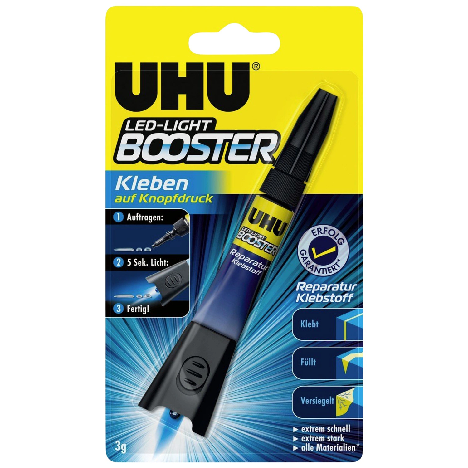 UV-Kleber »Reparaturklebstoff«, transparent, 3 g, extrem schnell & stark